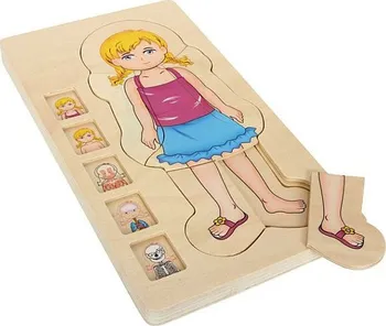 Dřevěná hračka Legler Puzzle Anatomie Dívka