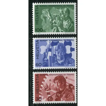 Poštovní známka (1975) MiNr. 105 - 107 ** - Švýcarsko - BIT - Muž a práce (I)
