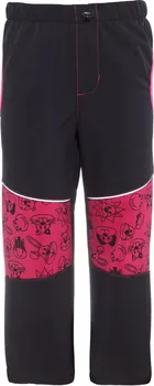 Dívčí kalhoty Good2go Softshellové kalhoty černé/růžové