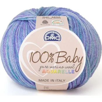 Příze Příze 100% BABY Aquarelle 50g, modrofialový melír - odstín 1370