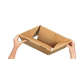 Obalový materiál Kartonová krabice 250x200x150mm, automatické dno, hnědá, klopová, pětivrstvá vlnitá lepenka (5VVL) | RAJA - Balení po 20 ks