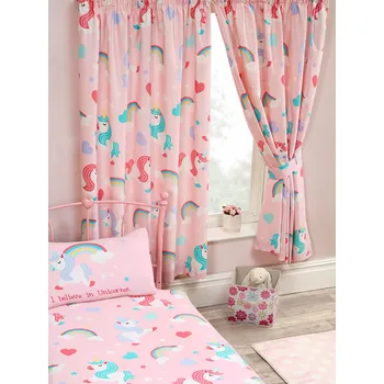 Povlečení Závěsy do oken jednorožec duha