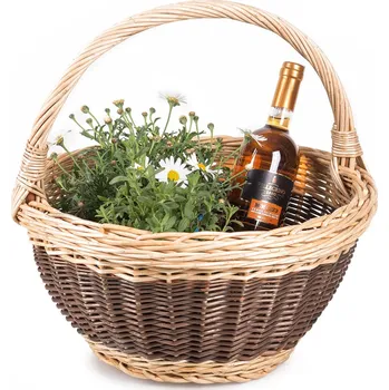 Nákupní košík Proutěný nákupní koš Provence s bílým proutím