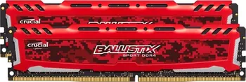 Operační paměť Crucial Ballistix Sport LT Red 16 GB (2x 8 GB) DDR4 2666 MHz (BLS2C8G4D26BFSEK)