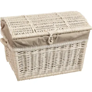 Truhla Truhla proutěná pirát s látkou bělená Sailor V.