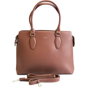 Tříoddílová tmavěrůžová kabelka do ruky David Jones 5803-1