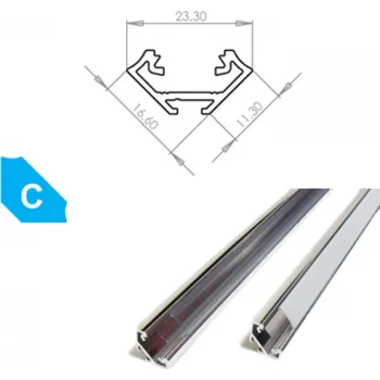 LED lišta LEDLabs Hliníkový profil LUMINES C 3m pro LED pásky, hliník