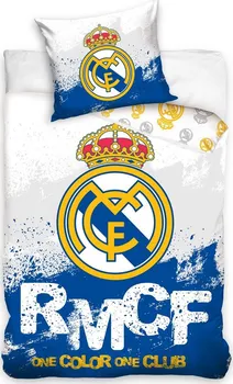 Ložní povlečení Carbotex Real Madrid RMCF modrá bavlna 140 x 200, 70 x 80 cm