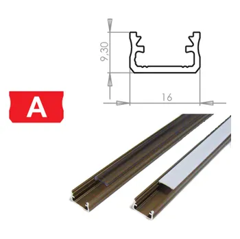 LED lišta LEDLabs Hliníkový profil LUMINES A 3m pro LED pásky, inox