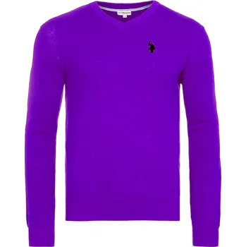 Pánský svetr U.S. Polo ASSN. Svetr V-Neck Purple