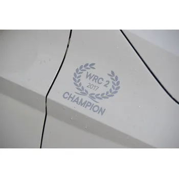 Znak automobilu Škoda Fabia III-Boční nápis WRC 2 2017 CHAMPION