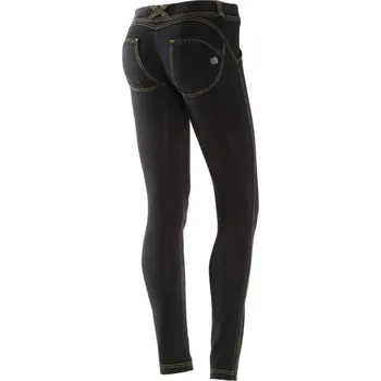 Dámské kalhoty Recenze Freddy Jeans Černé se žlutými švy L