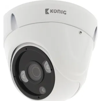 Kompletní kamerový systém CCTV HD dome kamera venkovní bílá König SAS-AHDCAM01