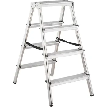 Žebřík Alpos hliníkové oboustranné štafle 2 x 4 příčky