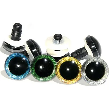 Hračka pro nejmenší Očička 3D glitrová 2 cm různé barvy - 2 ks