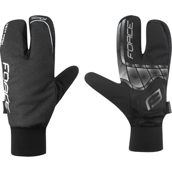 Cyklistické rukavice Force Hot Rak 3-prsté černé