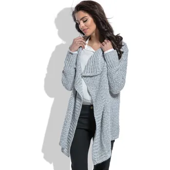 Dámský svetr Kardigan Fobya F464 šedý