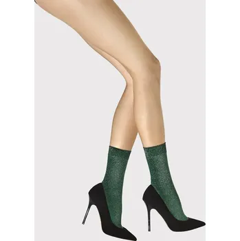 Dámské ponožky Fiore Dreamer • UNI • zelená/stříbrná • ponožky 40 DEN