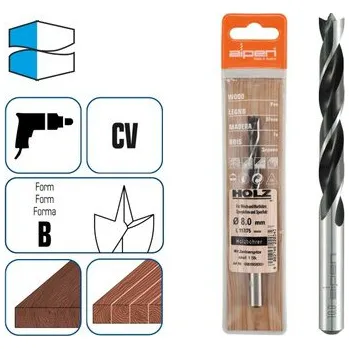 Bit Vrták spirálový ALPEN do dřeva Form B, O 14.0 Vrták spirálový ALPEN do dřeva Form B, O 14.0