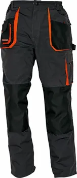 montérky Australian Line Emerton černé/oranžové pracovní kalhoty do pasu