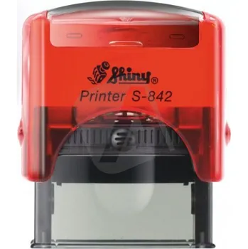 Razítko Shiny Razítko S-842 New Printer line, červená transprentní