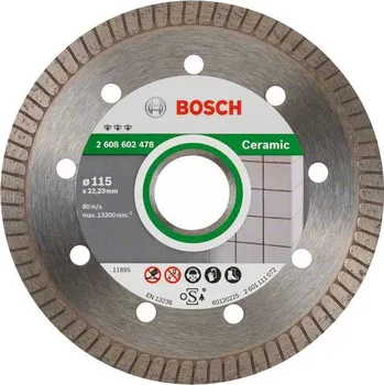 Řezný kotouč Bosch Best for Ceramic Extra-Clean Turbo 115 x 22,23 x 1,4 x 7 mm