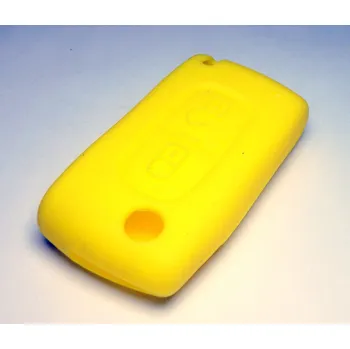 Autoklíč Silikonový obal na klíč Citroen / Peugeot - barva žlutá