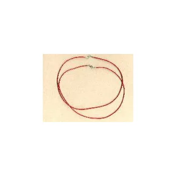 Náhrdelník Kožený náhrdelník 2mm / 40cm červený