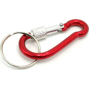 Karabinka s pojistkou - červená