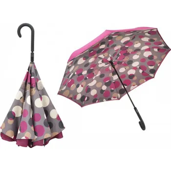 Deštník Doppler CRAZY Dots Berry dámský holový deštník
