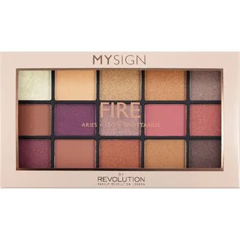 Oční stíny Makeup Revolution Paletka na oči Kolekce My Sign, Oheň 17,8 g