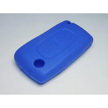 Autoklíč Silikonový obal na klíč Citroen / Peugeot - barva modrá