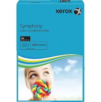 Papír pro tiskárny Barevný papír Tmavě Modrá intenzivní odstíny - STRONG značky Xerox ve formátu A4 v gramáži 80 gsm. 500 ks v balení.