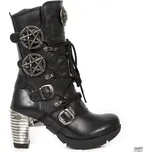 boty na podpatku dámské - ITALI NEGRO, NOMADA NEGRO - NEW ROCK - M.TR099-C1