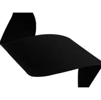 Popruh PP polypropylén 25 mm černý, síla 1,3 mm, metráž 50 bm