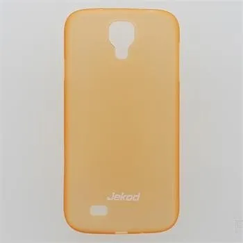 Pouzdro na mobilní telefon Pouzdro JEKOD PP ultratenký 0,3 mm kryt Orange + fólie pro Samsung i9505 Galaxy S4