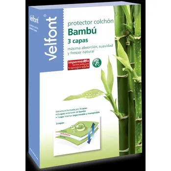 Chránič matrace Velfont bambus jersey nepropustné prostěradlo 3 vrstvé 90x200 cm