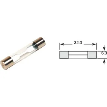 Autopojistky Pojistka skleněná 15A - 6,3 x 32