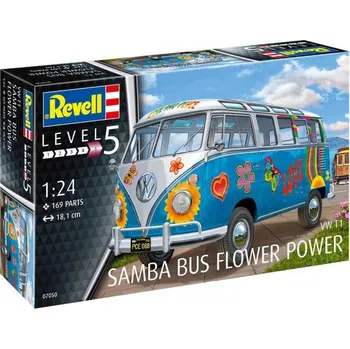 Plastikový model Revell VW T1 Samba Bus Flower Power 1:24