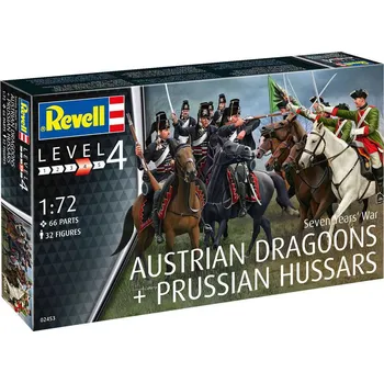Plastikový model Revell Seven Years War Austrian Draggons + Prussian Hussars 1:72