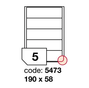 Kancelářské potřeby Samolepící etikety Rayfilm Office 190x58 mm 100 archů, inkjet, R0105.5473