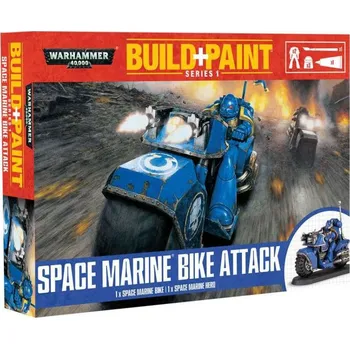Plastikový model Revell Build+Paint Warhammer Space Marine Bike Attack