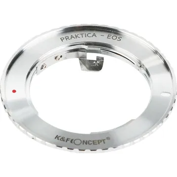 Redukce K&F Concept z objektivu Praktica B na Canon EOS (Umožni nasadit objektiv s bajonetem Praktica PB na fotoaparáty Canon EOS)