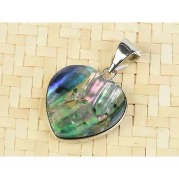 Přívěsek Paua mušle přívěsek srdce bižu obruba