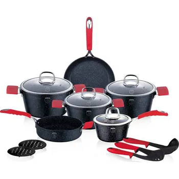Sada nádobí Berlingerhaus Black Stone Touch Line BH-1172 15 ks