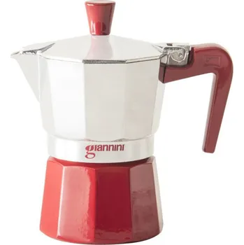 Kávovar Kávovar NINA Moka express na 3 šálky 150 ml červený - Carlo Giannini