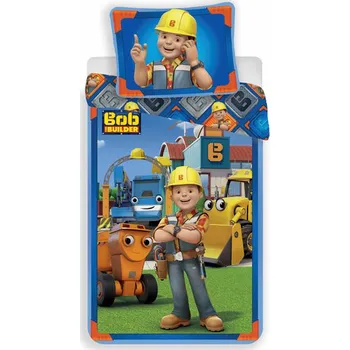 Bytový textil Jerry Fabrics Bořek Stavitel 2017 140 x 200, 70 x 90 cm zipový uzávěr