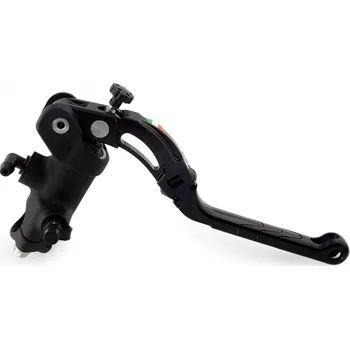 Brzda pro motocykl ACCOSSATO Italy Radiální brzdová pumpa kovaná ACCOSSATO BLACK EDITION 19x19 s kloubovou nastavitelnou páčkou Barva páčky: modrá, Délka páčky: krátká 16.5 cm