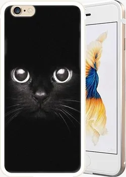 Pouzdro na mobilní telefon iSaprio Black Cat pro Apple iPhone 6 Plus/6s Plus Gold