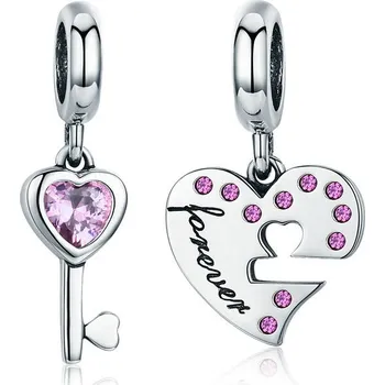 Přívěsek Elenys stříbrný přívěsek 2v1 Klíč k mému srdci